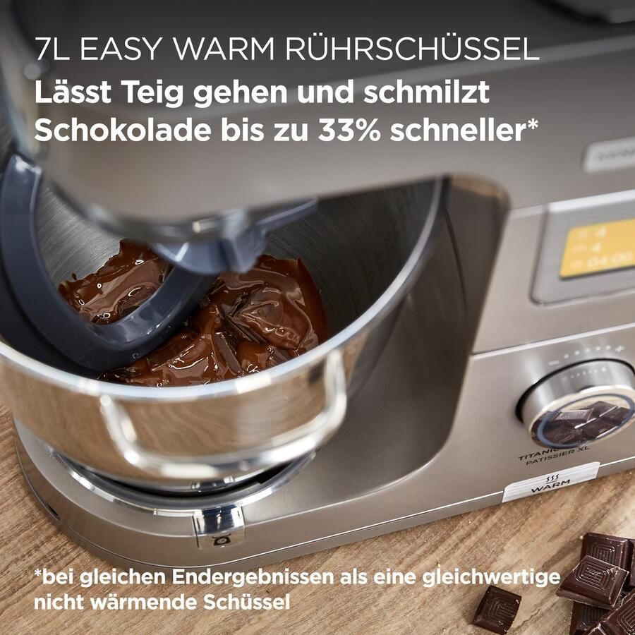 Kenwood Keukenmachine Titanium Chef Patissier XL KWL90.594SI Warmtefunctie extra 5 l kom incl. uitgebreide accessoires - Foto 1