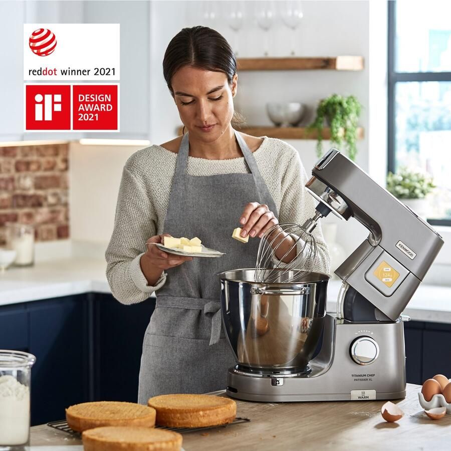 Kenwood Keukenmachine Titanium Chef Patissier XL KWL90.594SI Warmtefunctie extra 5 l kom incl. uitgebreide accessoires - Foto 5