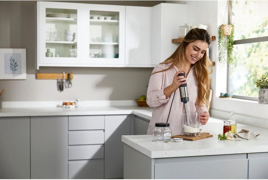 Kenwood Staafmixer HBM60.307GY Triblade XL+ incl. hakmolen aardappelstamper maatbeker en garde - Foto 3