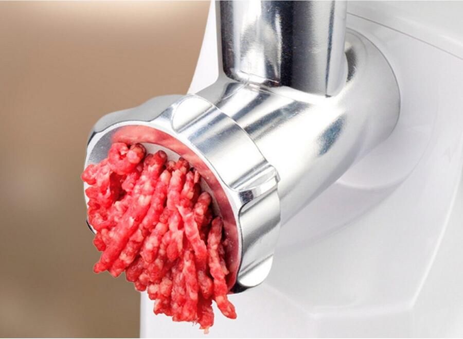 Kenwood Vleesmolen MG 450 2 worstenmaker-opzet 1 kibbeh-opzet 3 gatschijven - Foto 3