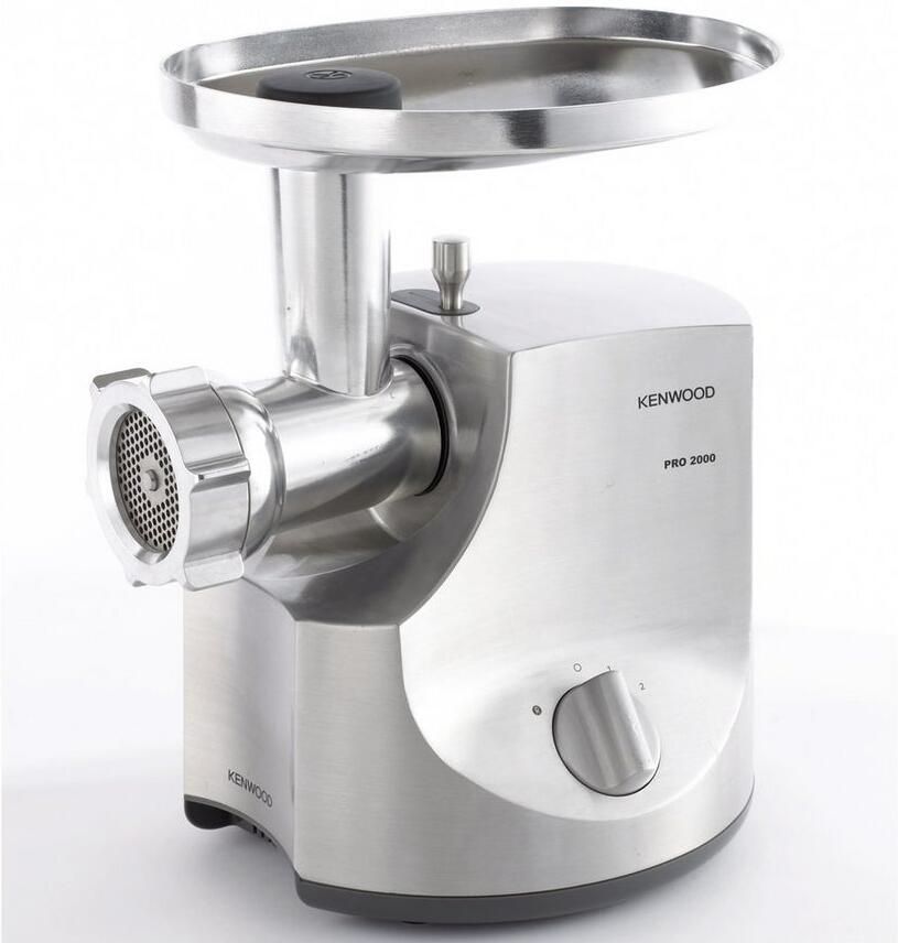 Kenwood Vleesmolen MG700 met 2 worstvulmondstukken kebbe-opzetstuk 3 perforatieschijven - Foto 3