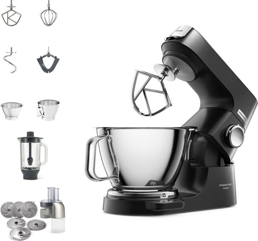 Kenwood Keukenmachine Titanium Chef Baker KVC85.004BK m. toebehoren