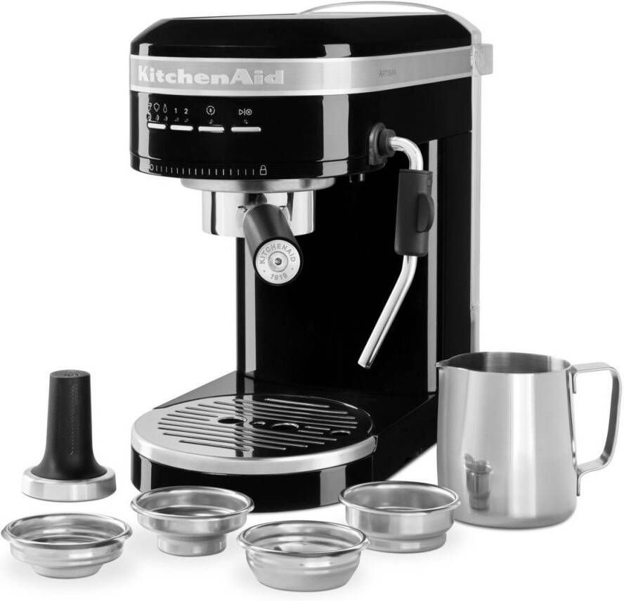 KitchenAid Espressomachine Artisan koffiemachine met slimme sensortechnologie stoompijpje en accessoires Zwart - Foto 12