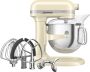 KitchenAid Artisan Standmixer met in Hoogte Verstelbare Kom Krachtig stil 11 snelheden roestvrijstalen accessoires en capaciteit van 6 6L Amandelwit - Thumbnail 2