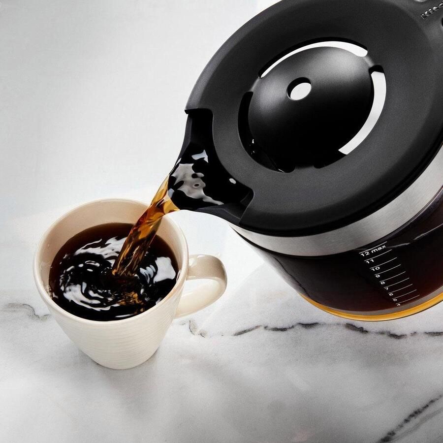 KitchenAid Filterkoffieapparaat 5KCM1209EOB ONYX BLACK 1 7 l Drip-koffiezetapparaat met spiraalvormige watertuit