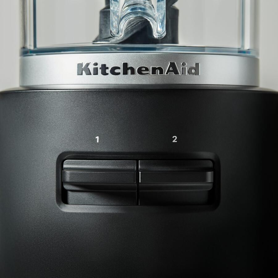 KitchenAid Go Draadloze hakmolen met batterij Inbegrepen mengkom van 1 18 L garde en roestvrijstalen mes 2 snelheden en pulse-modus Matt Zwart