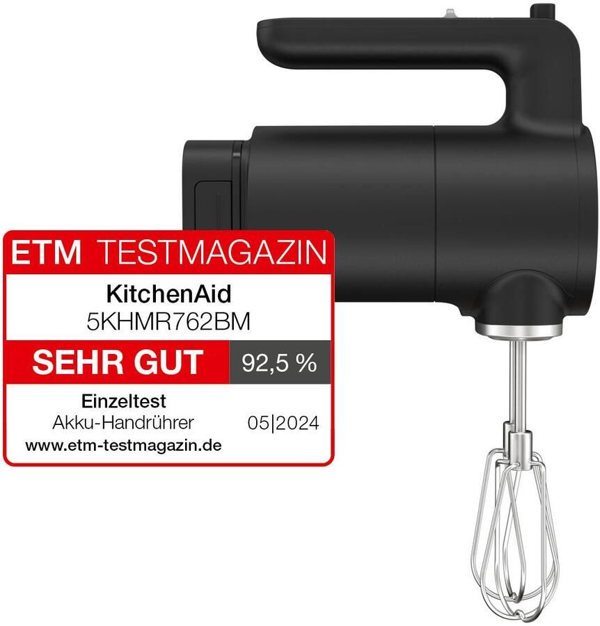 KitchenAid handmixer Go draadloze handmixer met 7 snelheden zonder batterij Zwart