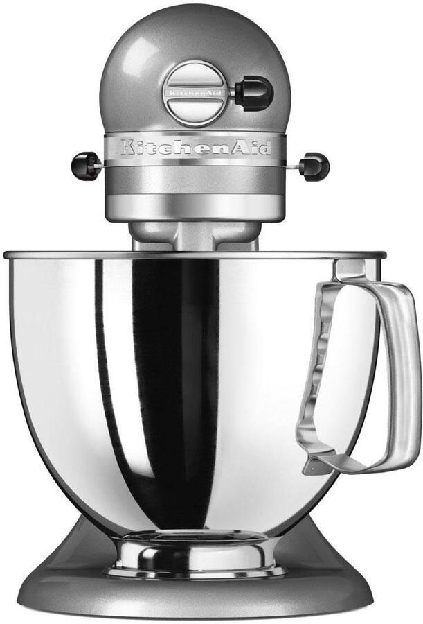 KitchenAid Keukenmachine Artisan Keukenrobot met 3 accessoires en kom van 4 8 L uit roestvrij staal 300 W Contour zilver - Foto 4