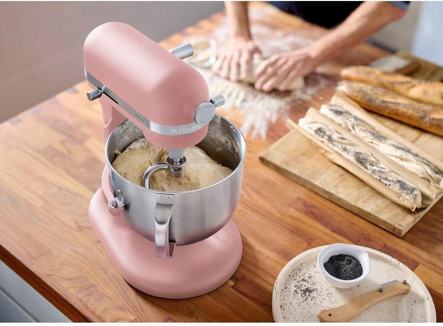 KitchenAid Artisan Standmixer met in Hoogte Verstelbare Kom Krachtig stil 11 snelheden roestvrijstalen accessoires en capaciteit van 6 6L Dried Rose - Foto 4
