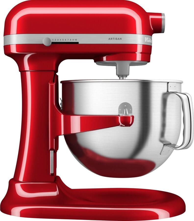 KitchenAid Artisan Standmixer met in Hoogte Verstelbare Kom Krachtig stil 11 snelheden roestvrijstalen accessoires en capaciteit van 6 6L Appelrood