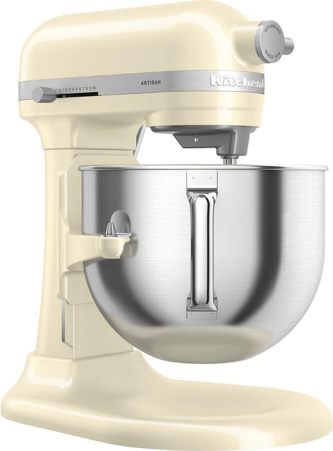 KitchenAid Artisan Standmixer met in Hoogte Verstelbare Kom Krachtig stil 11 snelheden roestvrijstalen accessoires en capaciteit van 6 6L Amandelwit - Foto 3