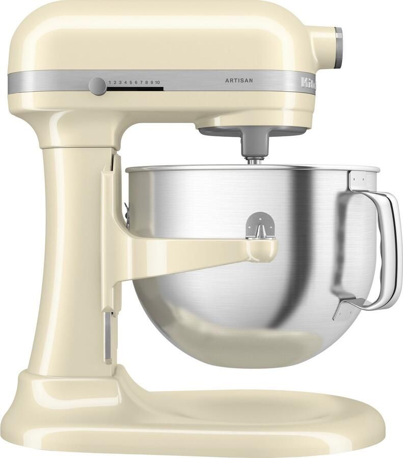 KitchenAid Artisan Standmixer met in Hoogte Verstelbare Kom Krachtig stil 11 snelheden roestvrijstalen accessoires en capaciteit van 6 6L Amandelwit