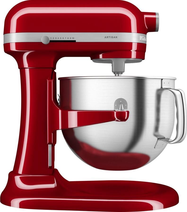 KitchenAid Artisan Standmixer met in Hoogte Verstelbare Kom Krachtig stil 11 snelheden roestvrijstalen accessoires en capaciteit van 6 6L Keizerrood