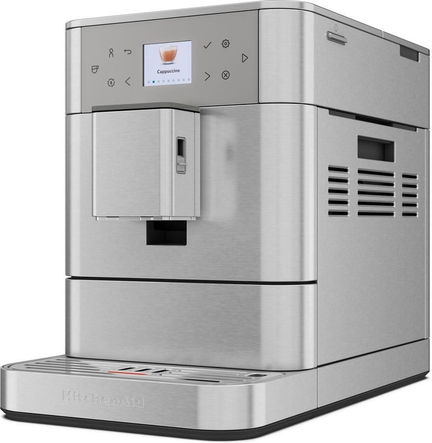 KitchenAid Volautomatische Espressomachine KF6 koffiemachine met 15 receptopties automatische melkopschuimer en snel opwarmtechnologie Roestvrij staal