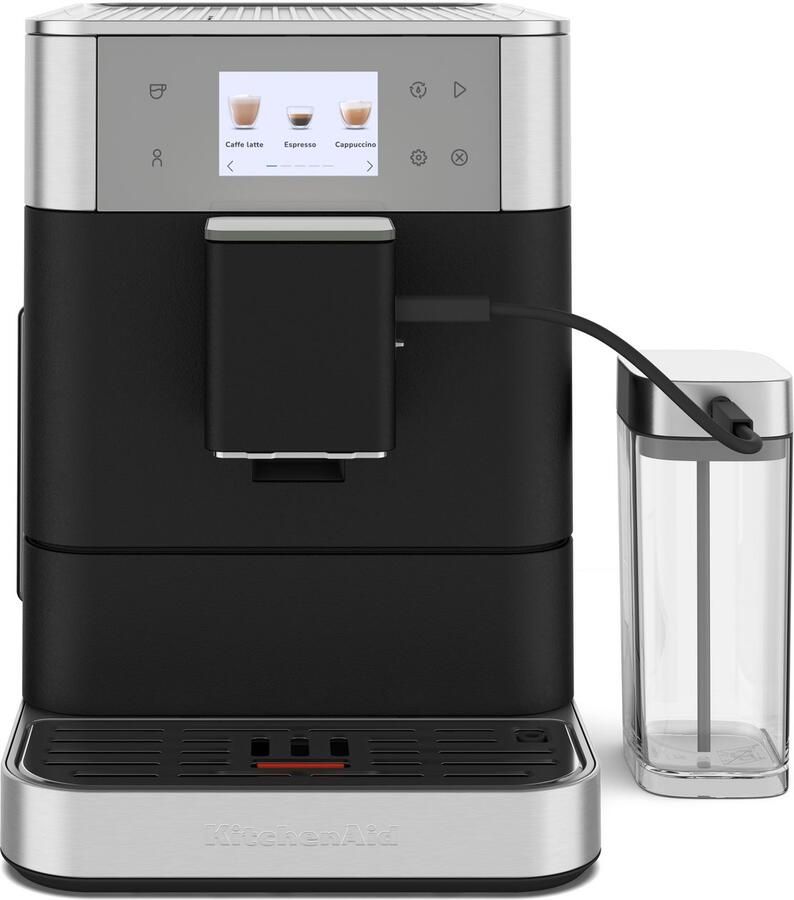 KitchenAid Volautomatische Espressomachine KF7 Touchscreen 20+ receptopties automatische melkopschuimer en reinigingscyclus 2 kopjes tegelijk vullen Vulkaanzwart - Foto 8