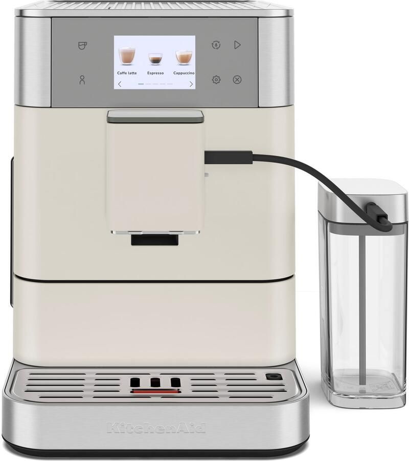 KitchenAid Volautomatische Espressomachine KF7 Touchscreen 20+ receptopties automatische melkopschuimer en reinigingscyclus 2 kopjes tegelijk vullen Porcelain White - Foto 6