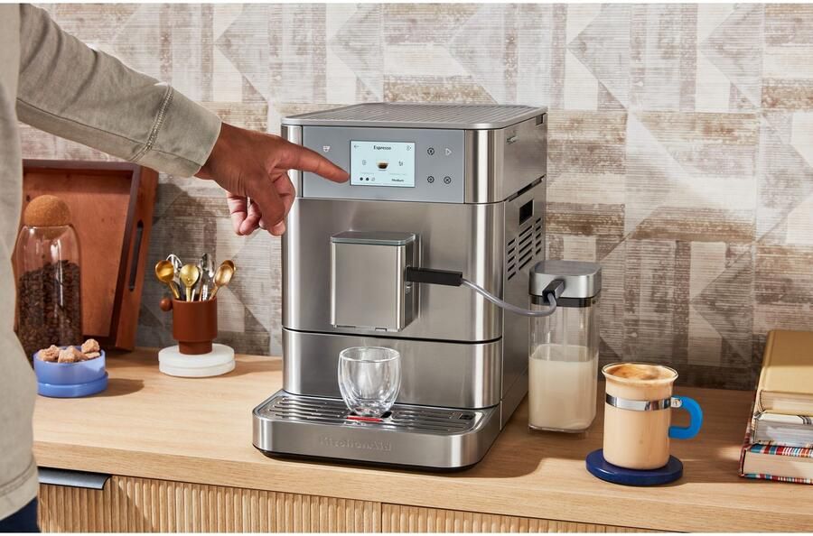 KitchenAid Volautomatische Espressomachine KF7 Touchscreen 20+ receptopties automatische melkopschuimer en reinigingscyclus 2 kopjes tegelijk vullen Roestvrij staal - Foto 11
