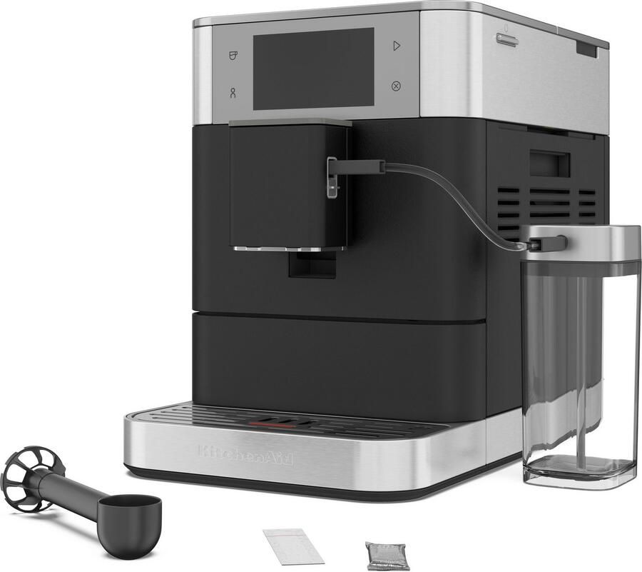 KitchenAid Volautomatische Espressomachine KF8 TTouchscreen 40+ receptopties modus voor plantaardige dranken 2 kopjes tegelijk vullen Vulkaanzwart - Foto 5