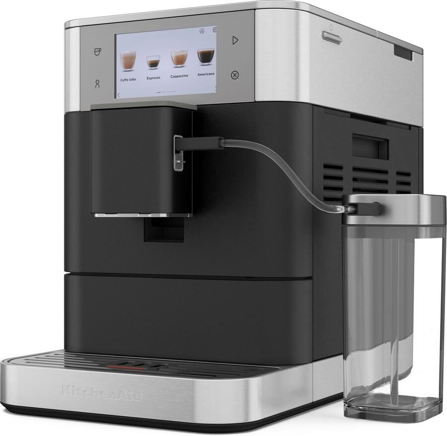 KitchenAid Volautomatische Espressomachine KF8 TTouchscreen 40+ receptopties modus voor plantaardige dranken 2 kopjes tegelijk vullen Vulkaanzwart