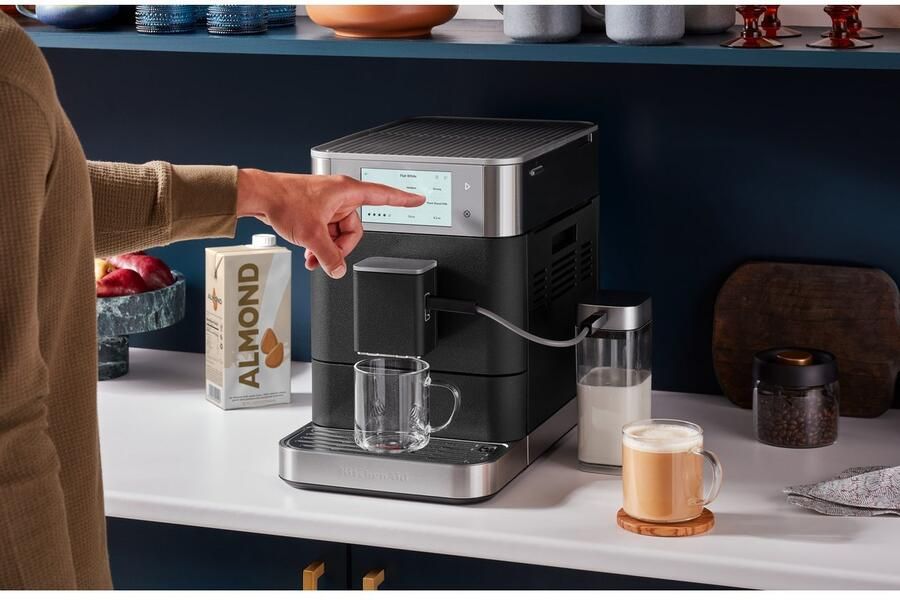 KitchenAid Volautomatische Espressomachine KF8 TTouchscreen 40+ receptopties modus voor plantaardige dranken 2 kopjes tegelijk vullen Vulkaanzwart - Foto 10