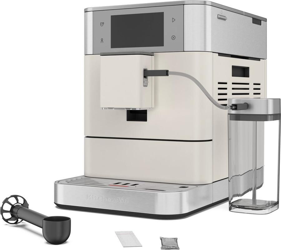 KitchenAid Volautomatische Espressomachine KF8 TTouchscreen 40+ receptopties modus voor plantaardige dranken 2 kopjes tegelijk vullen Porcelain White - Foto 4