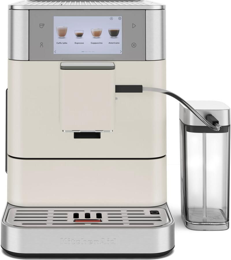 KitchenAid Volautomatische Espressomachine KF8 TTouchscreen 40+ receptopties modus voor plantaardige dranken 2 kopjes tegelijk vullen Porcelain White - Foto 5