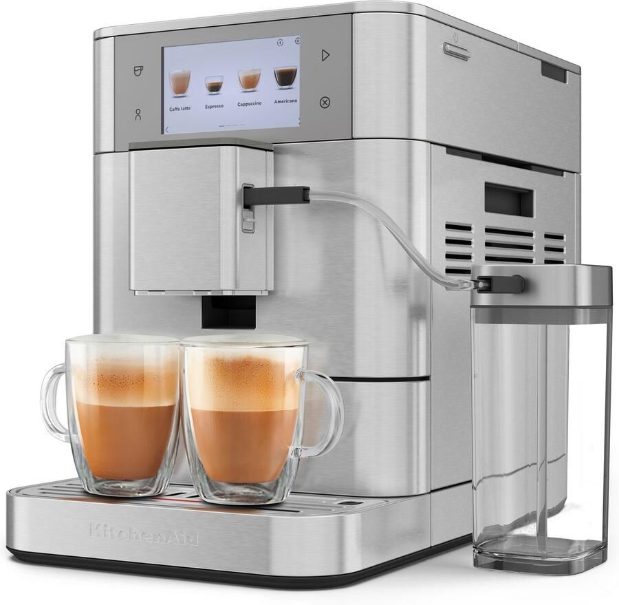 KitchenAid Volautomatische Espressomachine KF8 TTouchscreen 40+ receptopties modus voor plantaardige dranken 2 kopjes tegelijk vullen Roestvrij staal - Foto 14