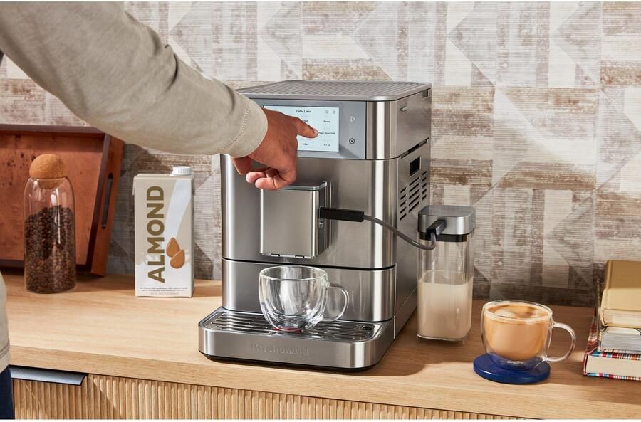 KitchenAid Volautomatische Espressomachine KF8 TTouchscreen 40+ receptopties modus voor plantaardige dranken 2 kopjes tegelijk vullen Roestvrij staal - Foto 13