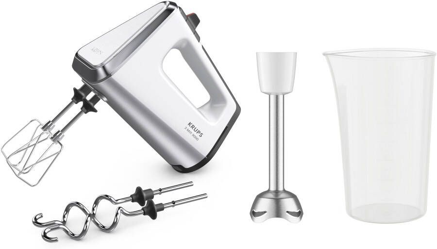 Krups Handmixer 3 Mix 9000 incl. garde deeghaken staafmixer-opzetstuk maatbeker gn9121