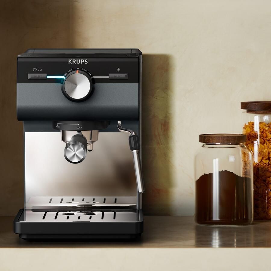 Krups Authentic+ C40 XP384G Pistonmachine Inclusief Melkopschuimer Stijlvol Design Compact Geschikt voor Espresso en Latte - Foto 6