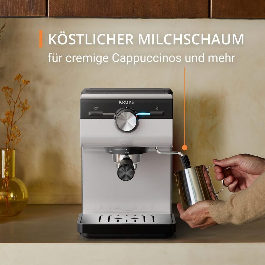 Krups Authentic C40 XP381B Pistonmachine Inclusief Melkopschuimer Compact Stijlvol Design Geschikt voor Espresso en Latte - Foto 2