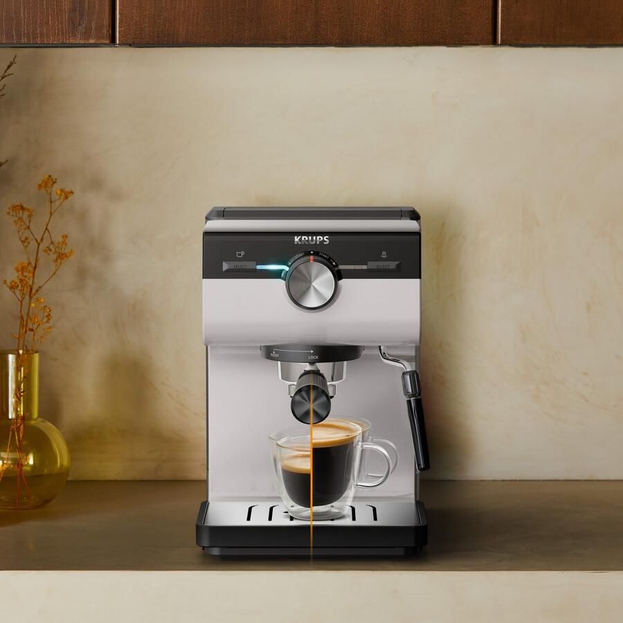 Krups Authentic C40 XP381B Pistonmachine Inclusief Melkopschuimer Compact Stijlvol Design Geschikt voor Espresso en Latte - Foto 3