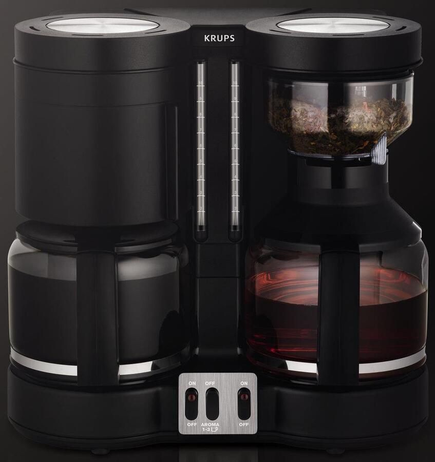 Krups Filterkoffieapparaat KM8508.11 Duothek Plus 1 l 1l koffiepot papieren filter 1x4 combi-automaat voor koffie en thee - Foto 5