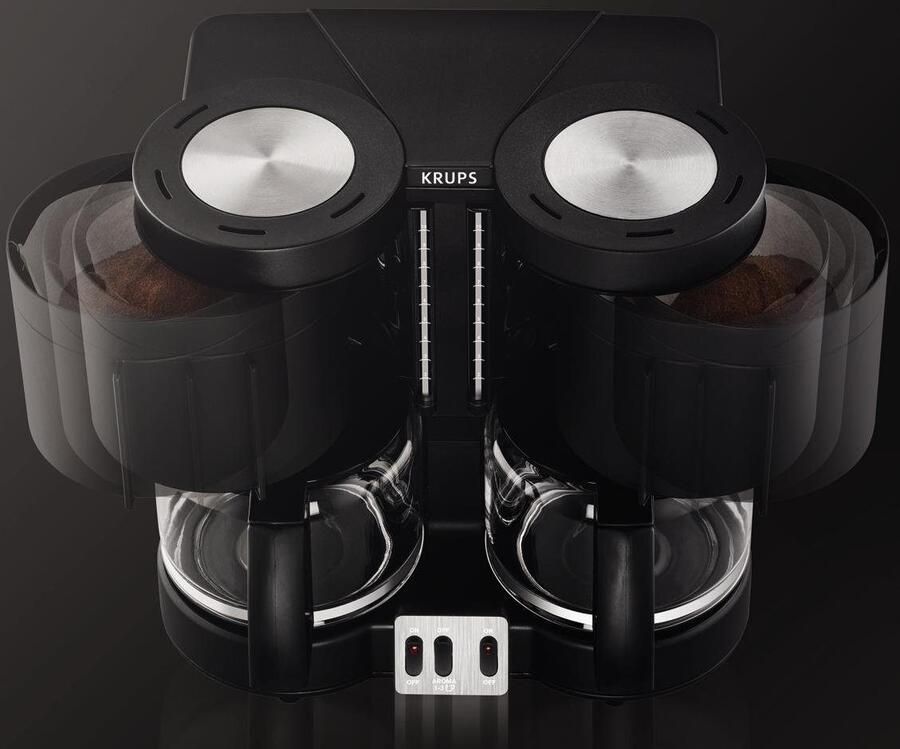 Krups Filterkoffieapparaat KM8508.11 Duothek Plus 1 l 1l koffiepot papieren filter 1x4 combi-automaat voor koffie en thee - Foto 6