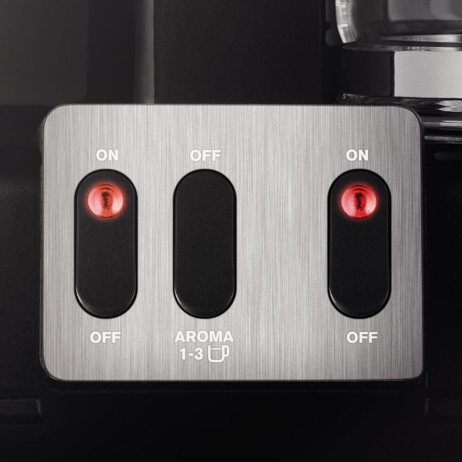 Krups Filterkoffieapparaat KM8508.11 Duothek Plus 1 l 1l koffiepot papieren filter 1x4 combi-automaat voor koffie en thee - Foto 3