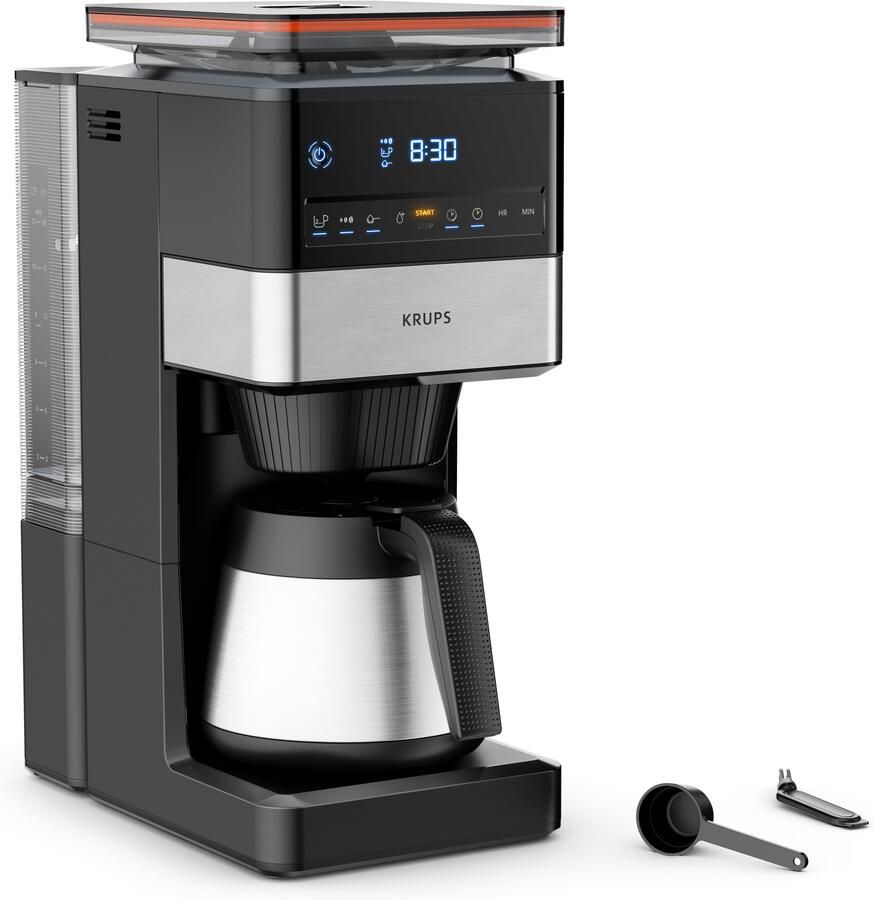 Krups Filterkoffieapparaat KT8428 Grind Aroma XL 1 25 l Kegelmolen digitaal bedieningspaneel 1 25 l 4 uur warm dankzij isoleerkan - Foto 7