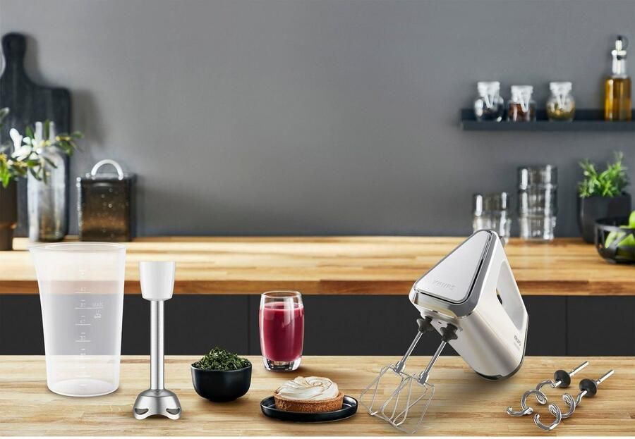 Krups Handmixer 3 Mix 9000 incl. garde deeghaken staafmixer-opzetstuk maatbeker gn9121 - Foto 7