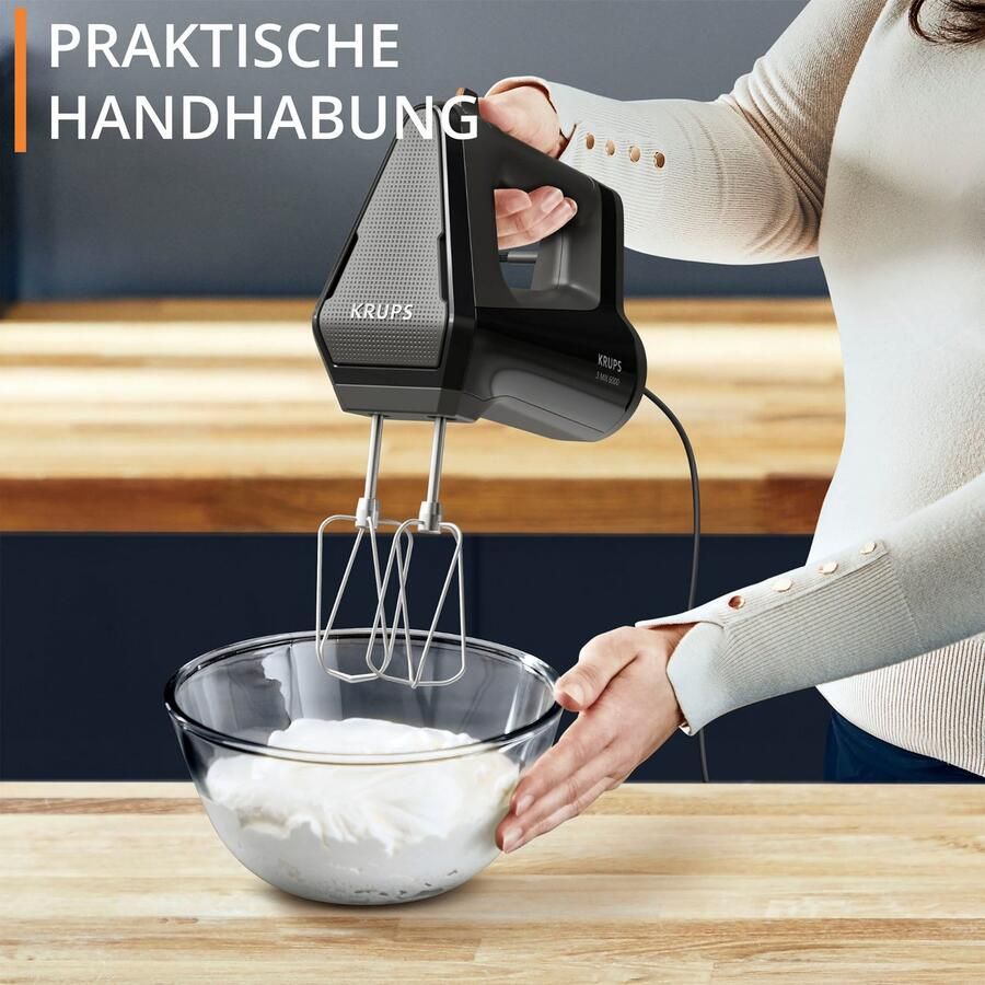 Krups Handmixer GN6028 3MIX 6000 soft-touch handgreep lange kabel - Foto 5