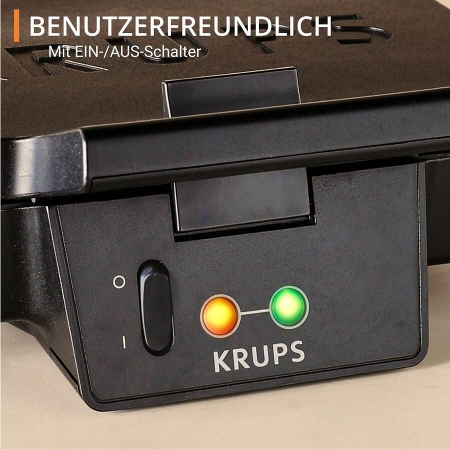 Krups Sandwichmaker Iconische 3-hoekige vorm met elegant design keramische anti-aanbaklaag - Foto 5