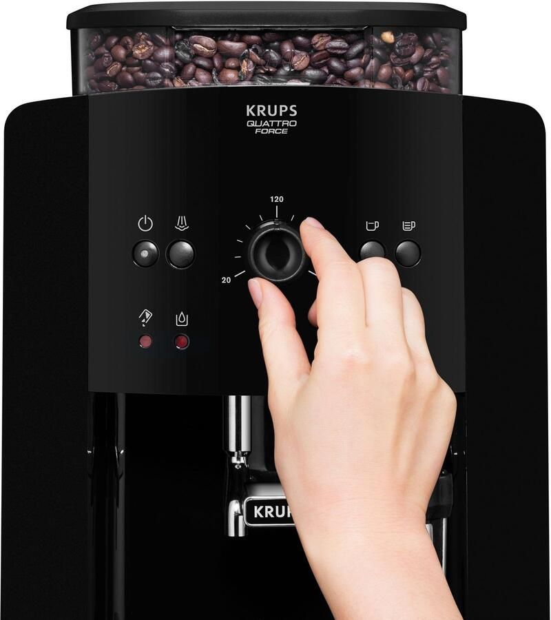 Krups Volautomatisch koffiezetapparaat EA8110 Arabica Quattro Force 1450 w watertankcapaciteit: 1 8 liter pompdruk: 15 bar - Foto 3