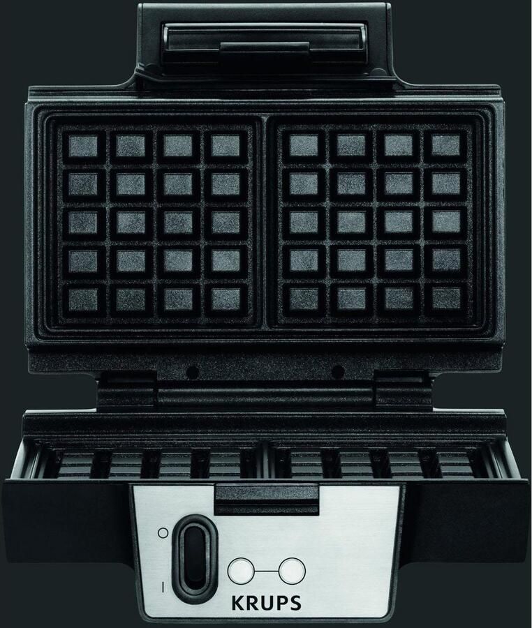 Krups Wafelijzer FDK251 2 belgische wafels tegelijkertijd bakplaten met antiaanbaklaag - Foto 5