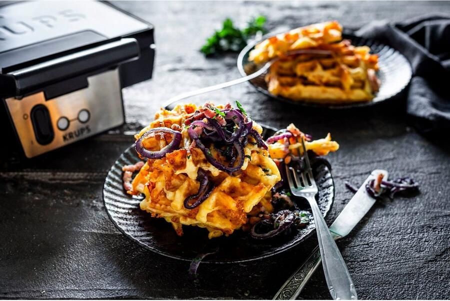 Krups Wafelijzer FDK251 2 belgische wafels tegelijkertijd bakplaten met antiaanbaklaag - Foto 4