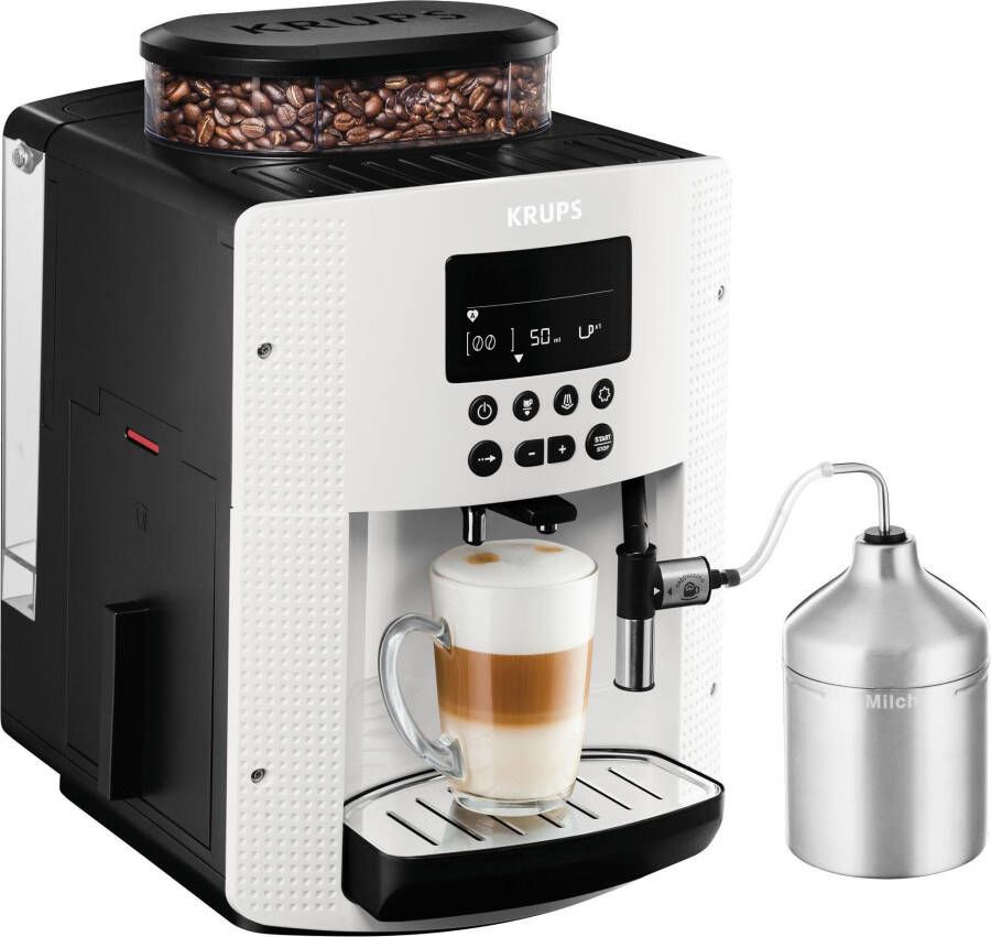 Krups Volautomatisch koffiezetapparaat EA8161 inclusief edelstalen melkreservoir 3 temperatuurstanden + 3 maalsterktes