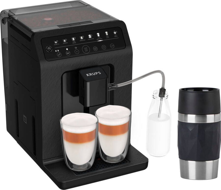 Krups Volautomatisch koffiezetapparaat EA897B Evidence ECOdesign van 62%* gerecycled kunststof tot 90% recyclebaar incl. emsa travel mug ter waarde van 25 99 euro (aanbevolen verkoopprijs)