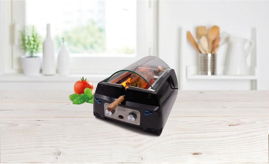 LIVINGTON Tafelgrill Rotisserie Chef 2in1 draai- & platengrill - Foto 4