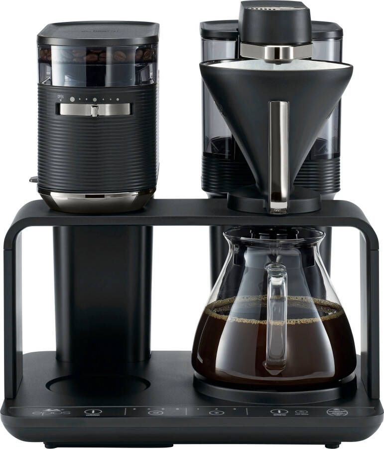 Melitta Koffiezetapparaat met maalwerk EPOS 1024-03 zwart zilver 360° draaibare watertuit 1 l - Foto 1