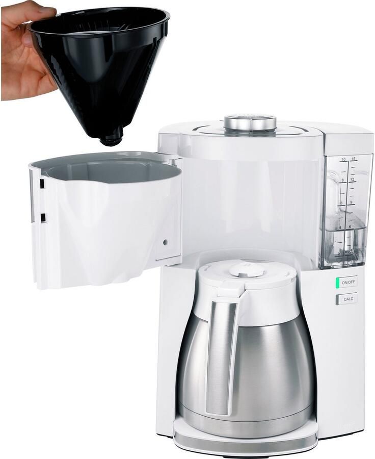 Melitta Coffee Machine Look v Therm Perfection 1025-15 Wit geborsteld staal - Foto 4