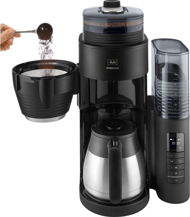 Melitta Koffiezetapparaat met maalwerk AromaFresh Therm Pro X 1030-12 zwart-zilverkleur