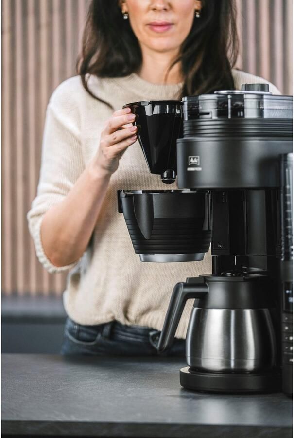 Melitta Koffiezetapparaat met maalwerk AromaFresh Therm Pro X 1030-12 zwart-zilverkleur - Foto 7