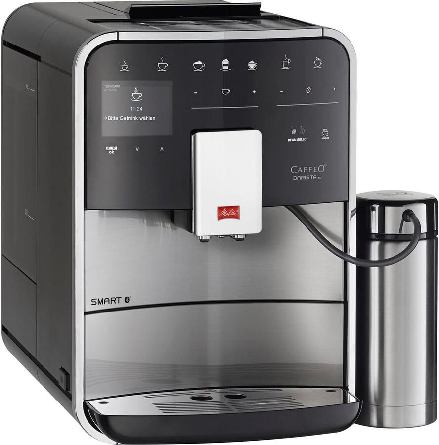Melitta Volautomatisch koffiezetapparaat Barista TS Smart F 86 0-100 roestvrij staal Hoogwaardig front van edelstaal 21 koffierecepten & 8 gebruikersprofielen